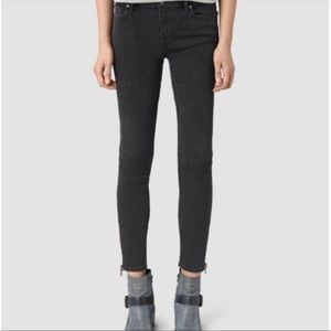Allsaints Mast Ankle Zip Skinny Jean
